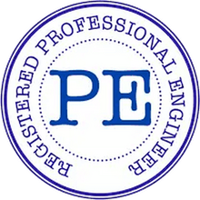 Registered Professional Engineer (PE) seal